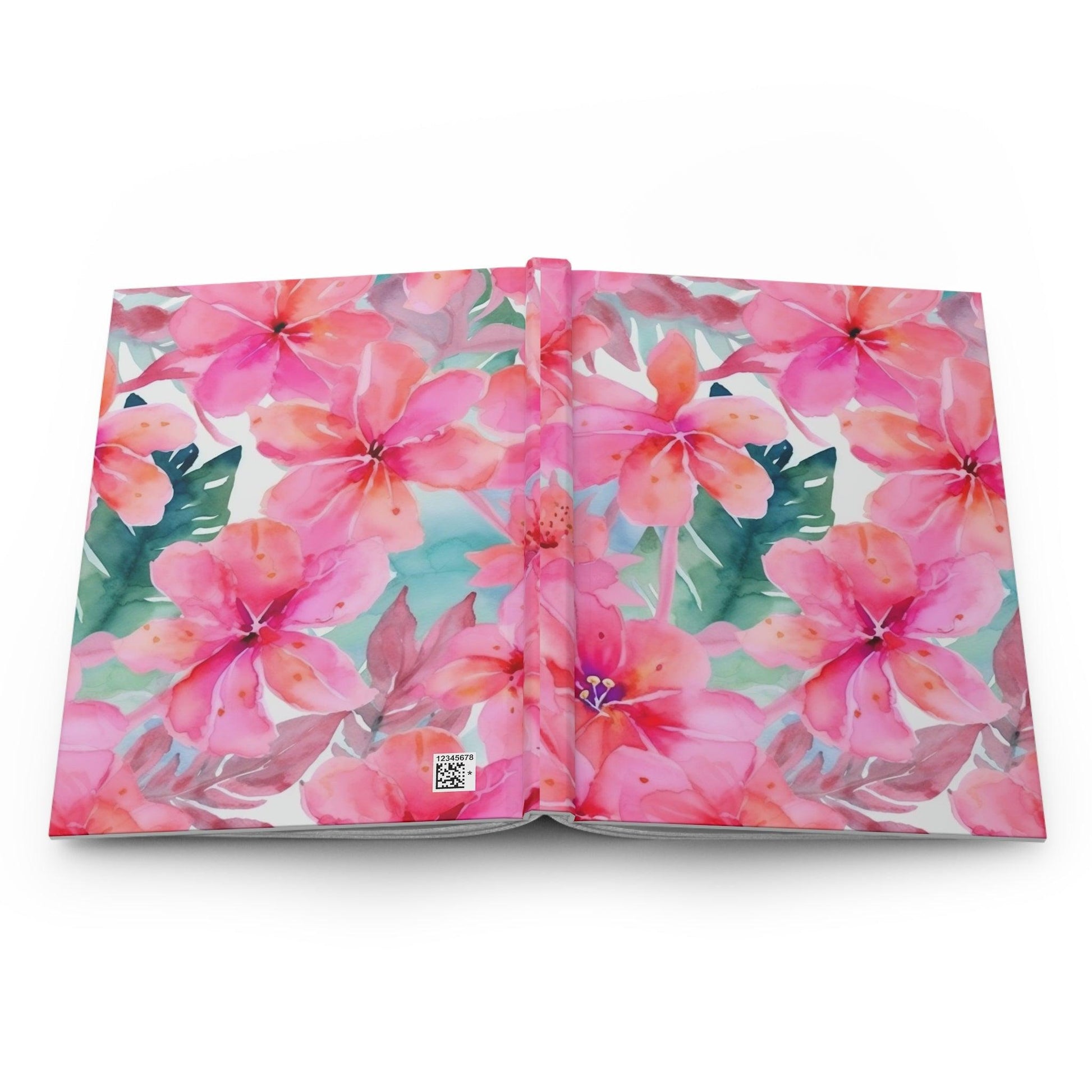 Miniaday Designs, LLC. Hardcover Journal Matte Hibiscus Whimsy Collection - Miniaday Designs, LLC.