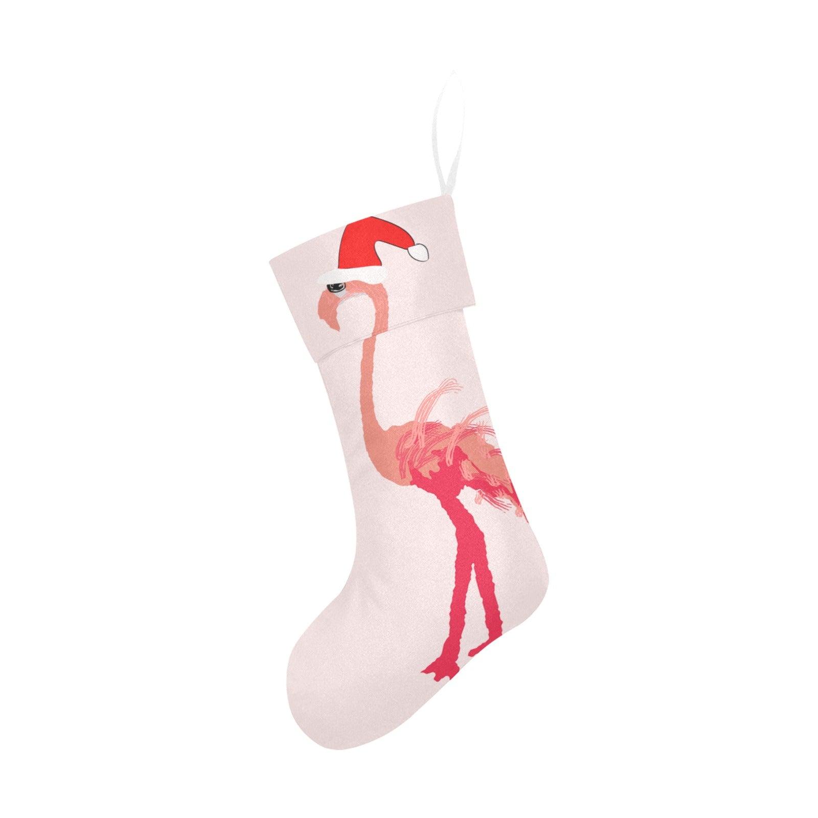 Miniaday Designs Santa Flamingoes Stocking Christmas Stocking - Miniaday Designs, LLC.