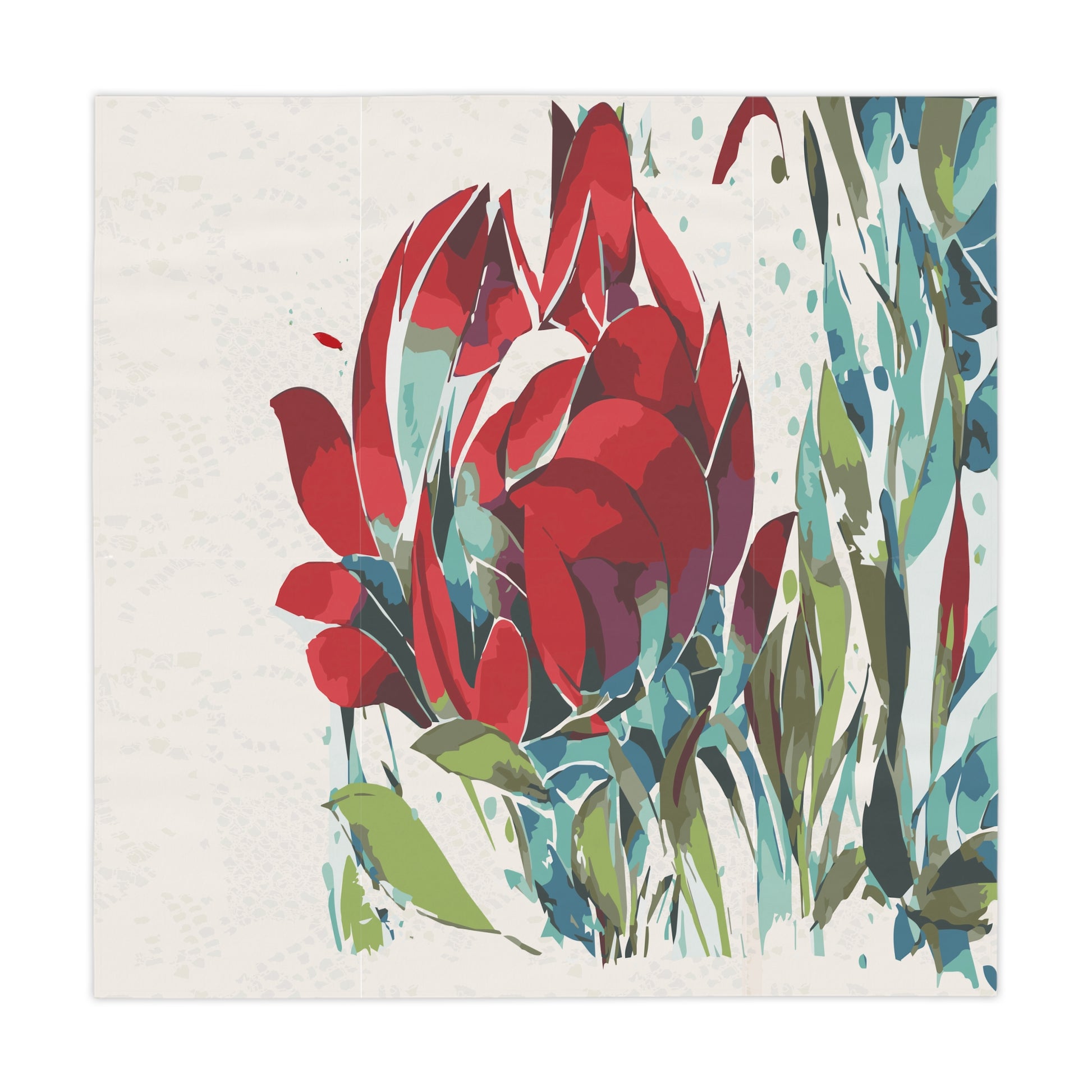 Maroon Bloom Elegance Collection by Miniaday Designs, LLC. Tablecloth (55.12" x 55.12") - Miniaday Designs, LLC.