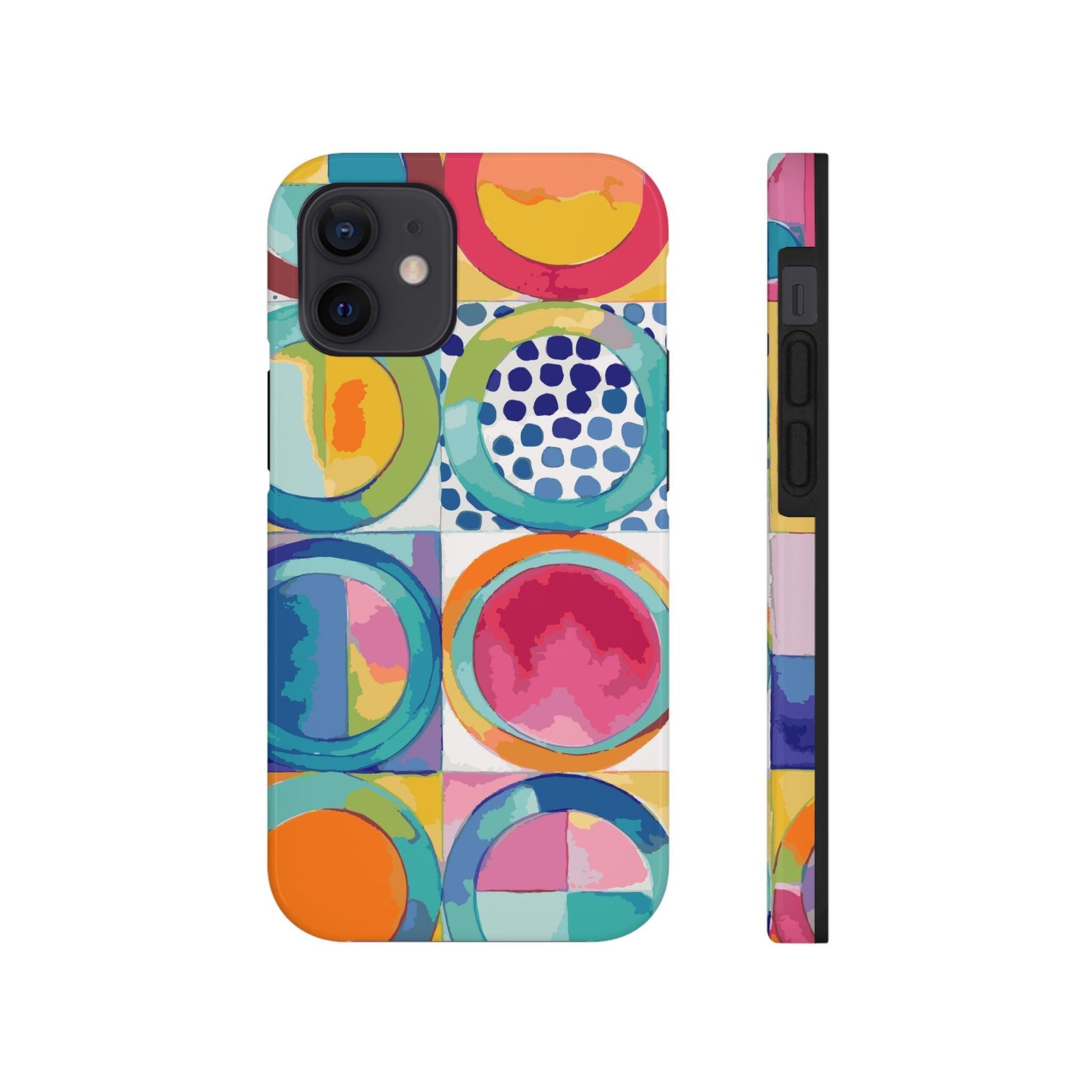 Vibrant Circle Mosaic Collection by Miniaday Designs, LLC. Tough Phone Cases, Case-Mate - Miniaday Designs, LLC.