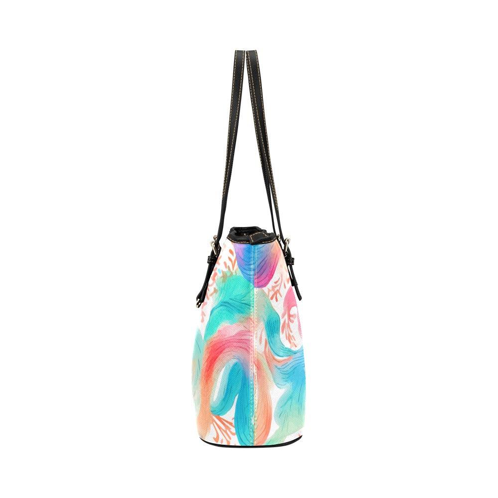 Miniaday Designs PInk Paisley PU Leather Handbag/ Tote Bag (Model 1651) (Big) - Miniaday Designs, LLC.