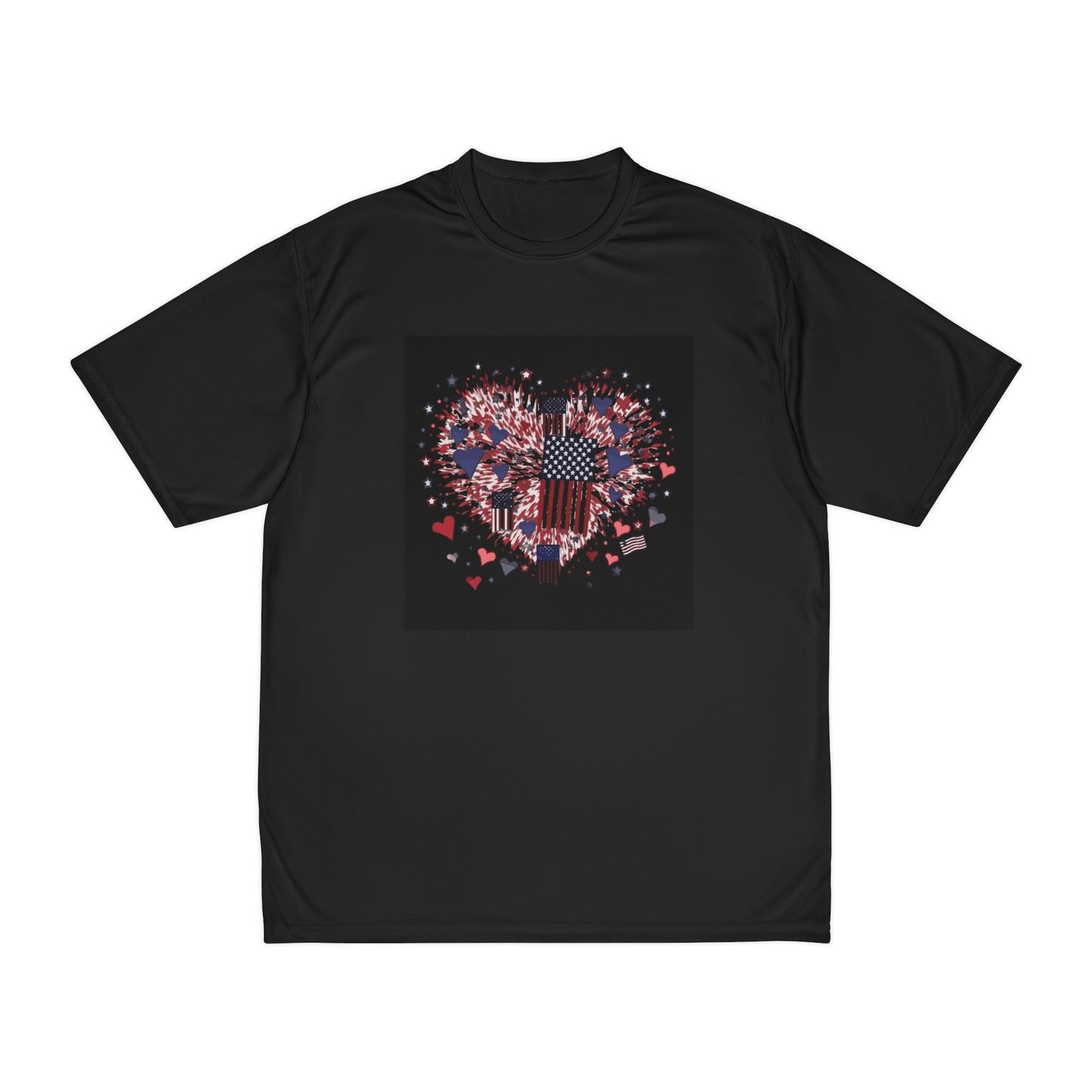 Patriotic Hearts of Valor Collection by Miniaday Designs, LLC. Men's Performance T-Shirt - Miniaday Designs, LLC.