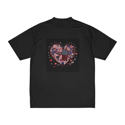 Patriotic Hearts of Valor Collection by Miniaday Designs, LLC. Men's Performance T-Shirt - Miniaday Designs, LLC.