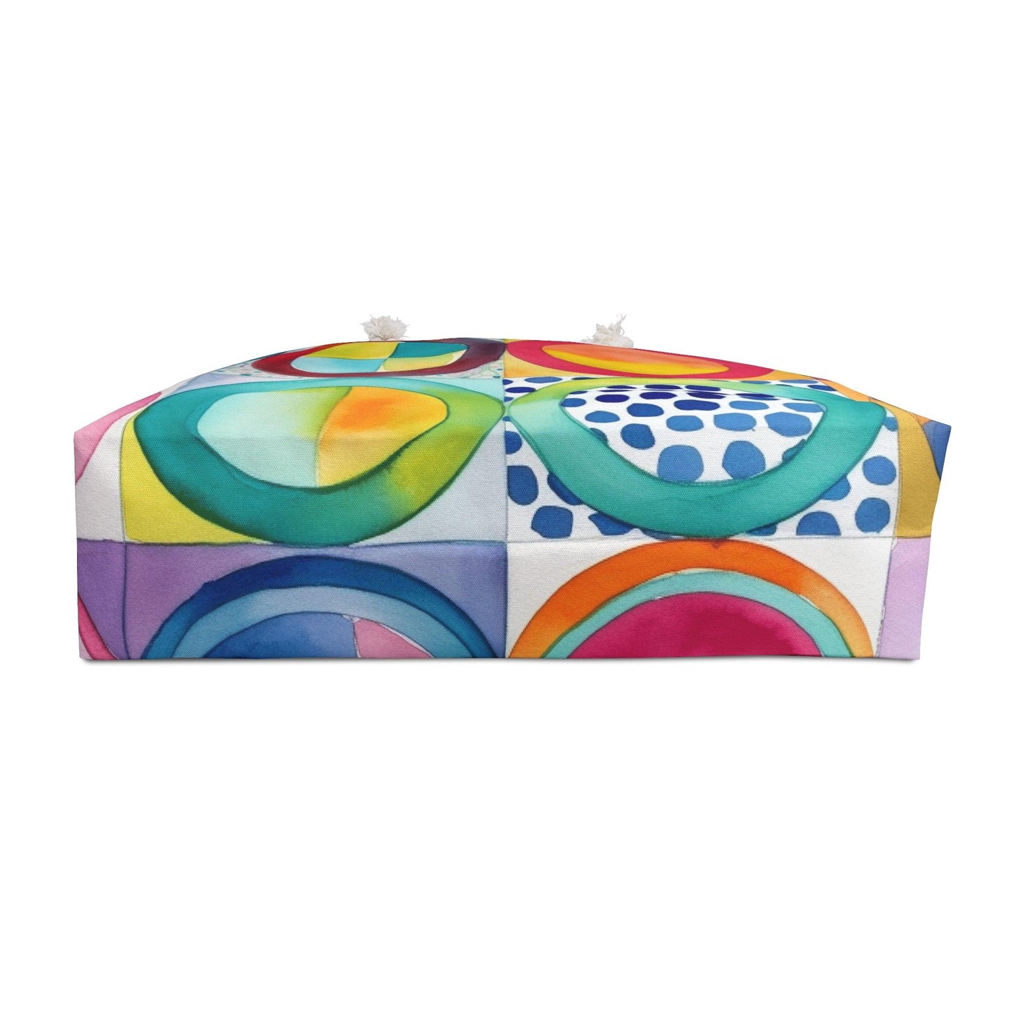 Miniaday Designs Vibrant Circle Weekender Bag Multicolor - Miniaday Designs, LLC.