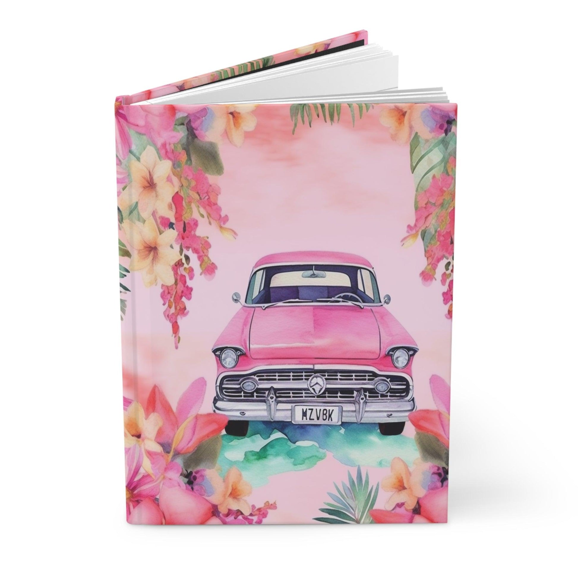 Pink Paradise Roadtrip Collection by Miniaday Designs, LLC. Hardcover Journal Matte - Miniaday Designs, LLC.