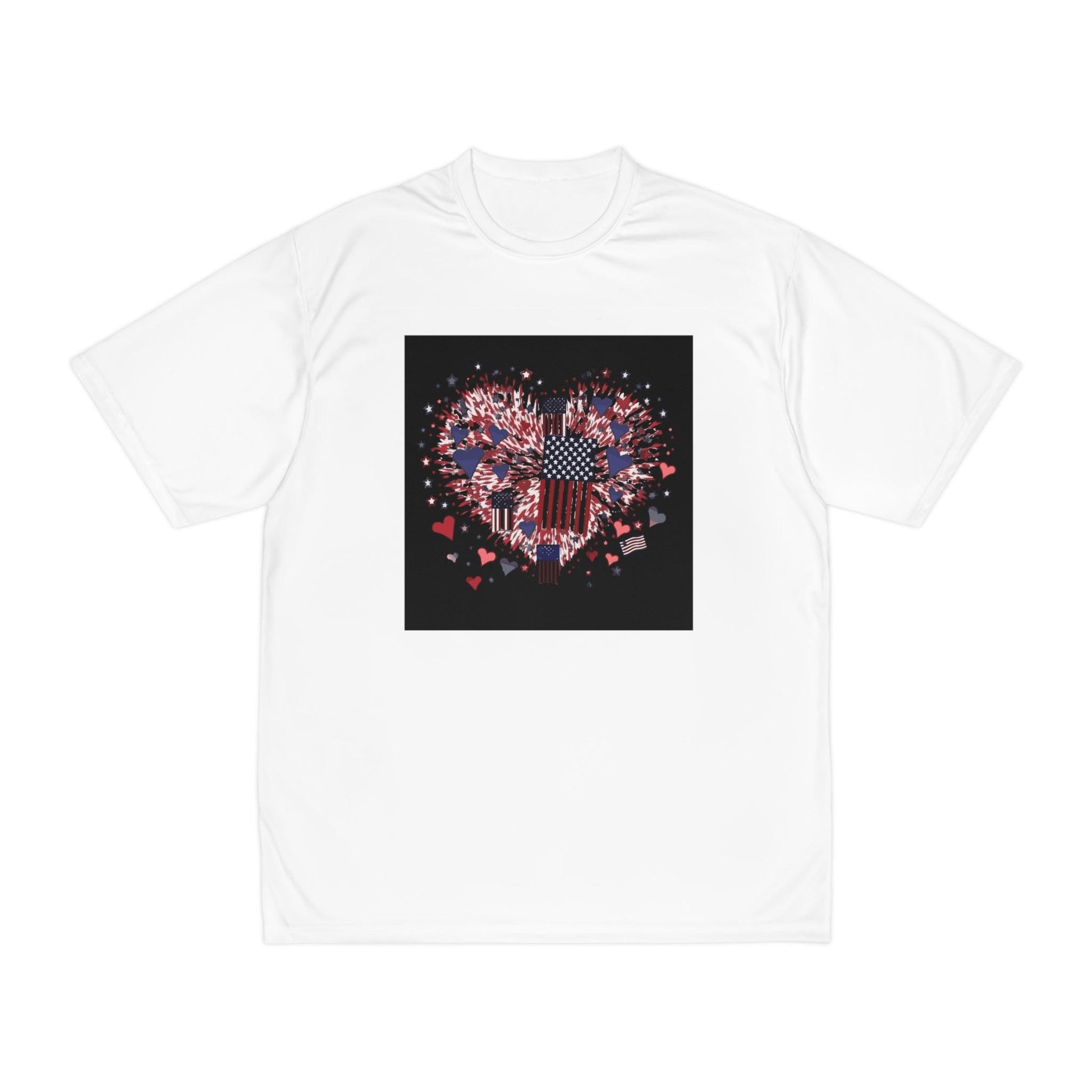 Patriotic Hearts of Valor Collection by Miniaday Designs, LLC. Men's Performance T-Shirt - Miniaday Designs, LLC.