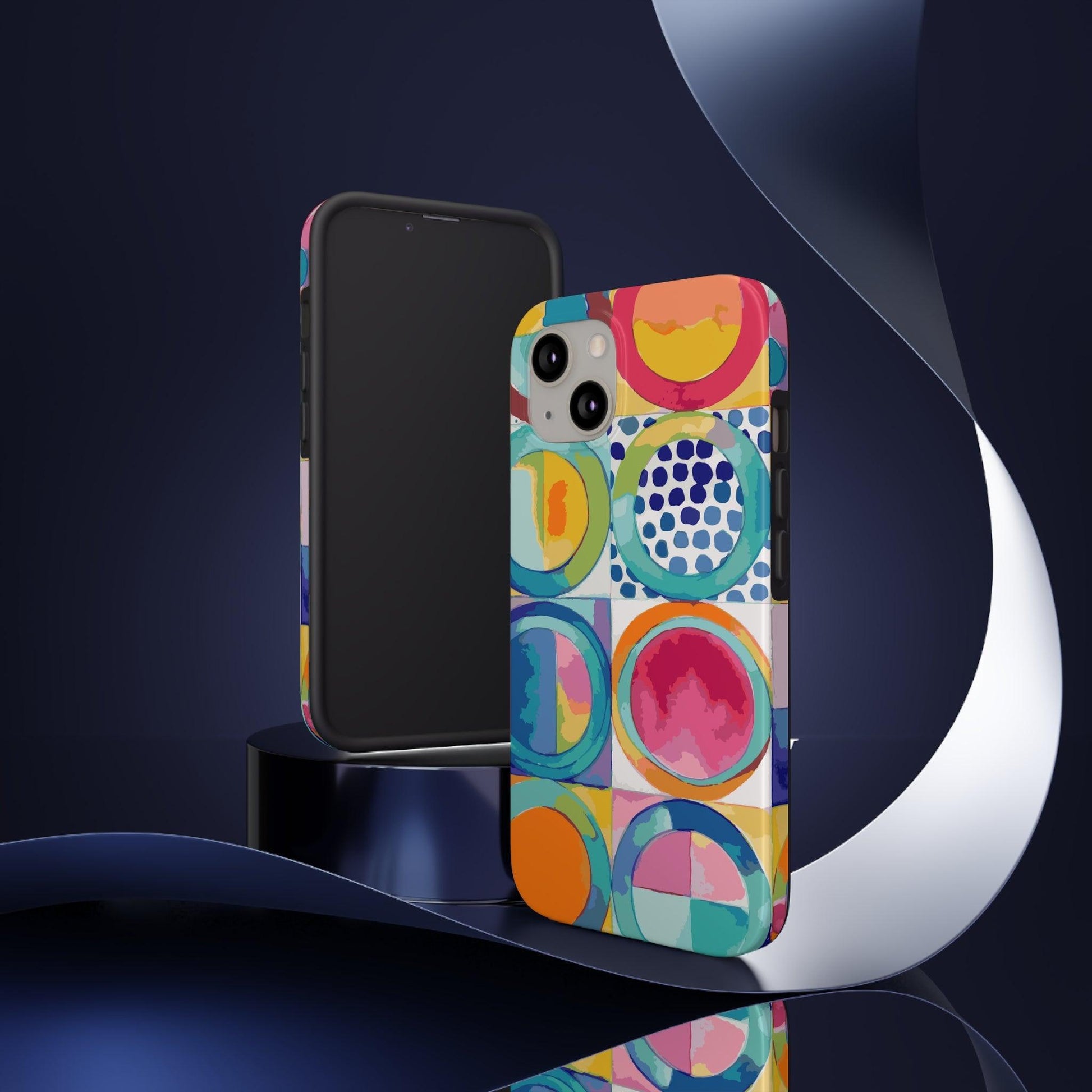 Vibrant Circle Mosaic Collection by Miniaday Designs, LLC. Tough Phone Cases, Case-Mate - Miniaday Designs, LLC.