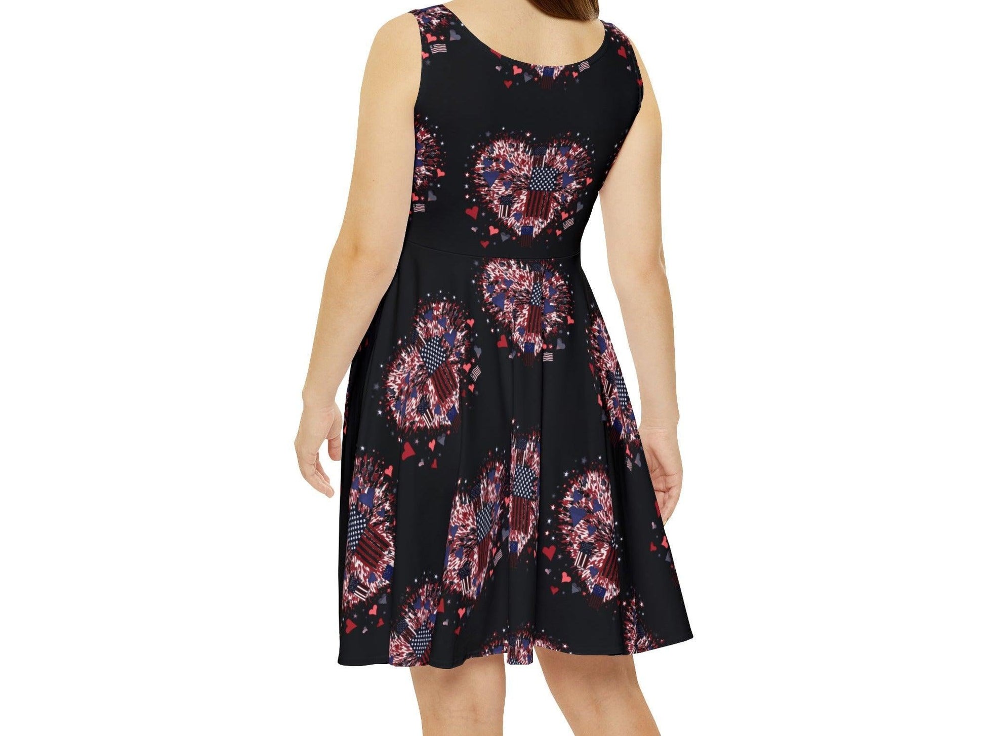 Patriotic Hearts of Valor Collection by Miniaday Designs, LLC. Skater Dress - Miniaday Designs, LLC.