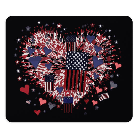 Patriotic Hearts of Valor Collection by Miniaday Designs, LLC. Mouse Pad - Miniaday Designs, LLC.