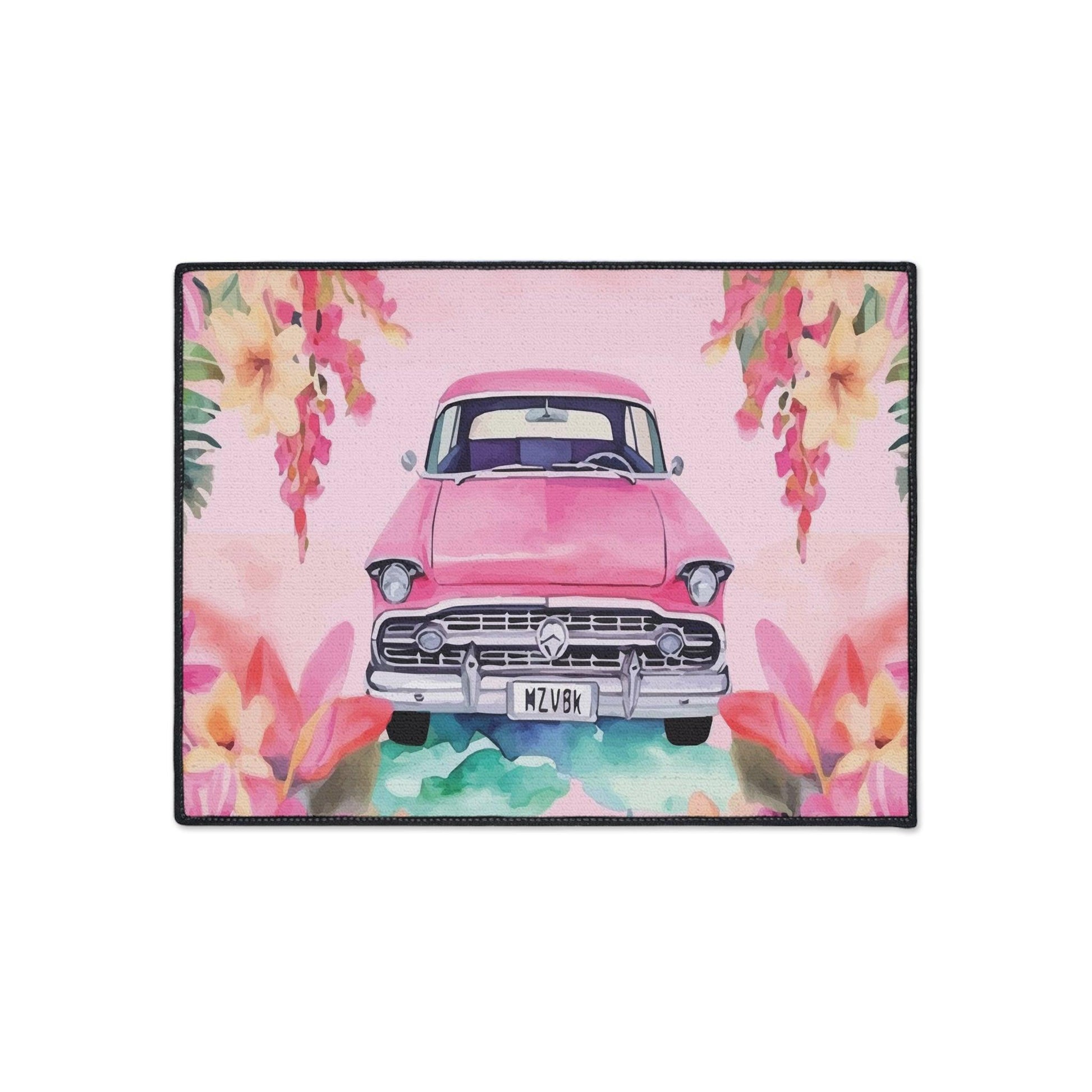 Pink Paradise Roadtrip Collection by Miniaday Designs, LLC. Heavy Duty Floor Mat - Miniaday Designs, LLC.