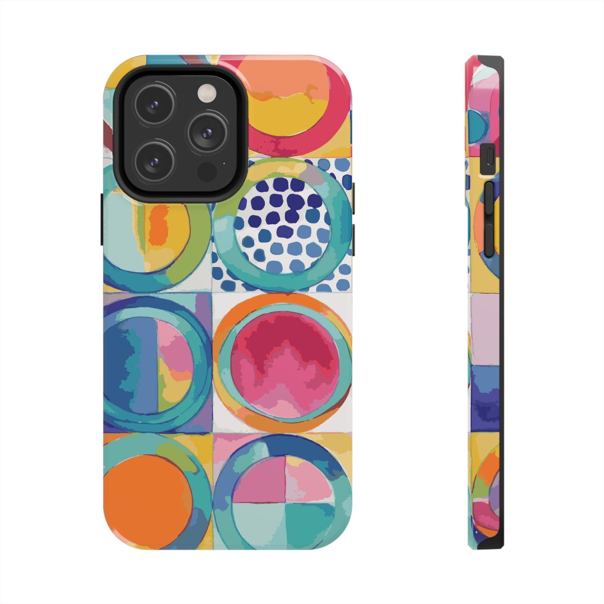 Vibrant Circle Mosaic Collection by Miniaday Designs, LLC. Tough Phone Cases, Case-Mate - Miniaday Designs, LLC.