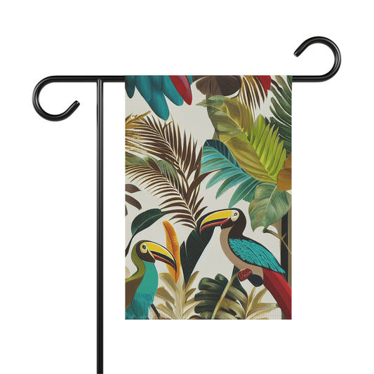 Miniaday Designs Garden & House Banner Tropical Toucan Multicolor - Miniaday Designs, LLC.