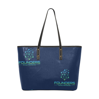 Miniaday Designs Founders Group Large Chic Leather Tote Bag Blue xxx