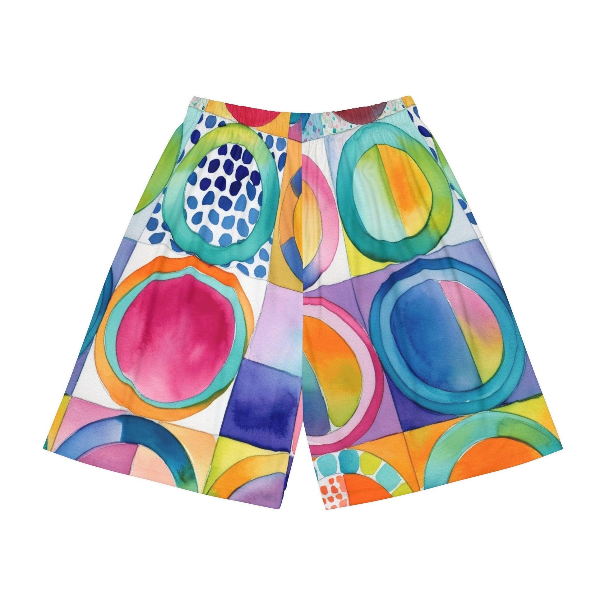 Vibrant Circle Mosaic Collection by Miniaday Designs, LLC. Men’s Sports Shorts (AOP) - Miniaday Designs, LLC.