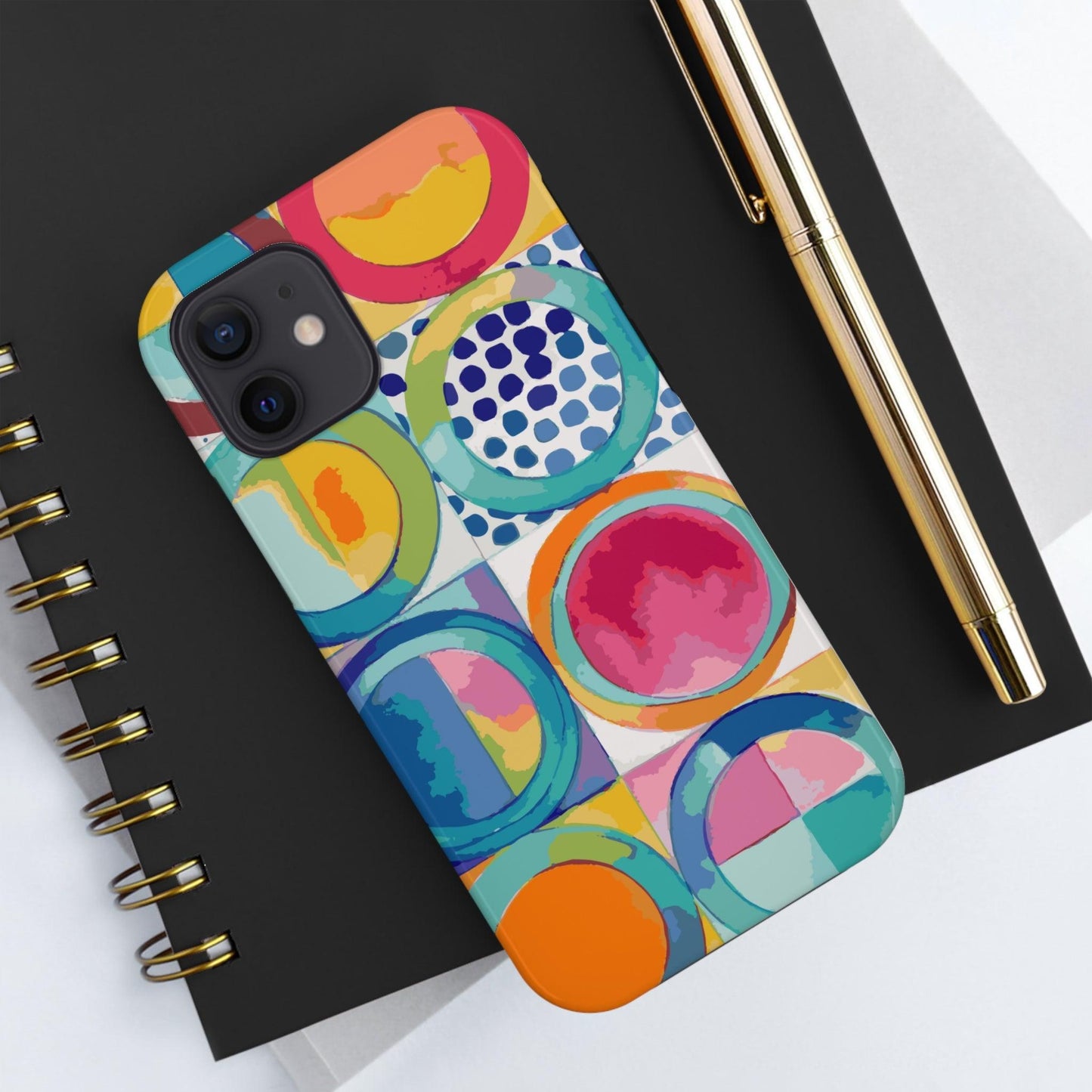 Vibrant Circle Mosaic Collection by Miniaday Designs, LLC. Tough Phone Cases, Case-Mate - Miniaday Designs, LLC.