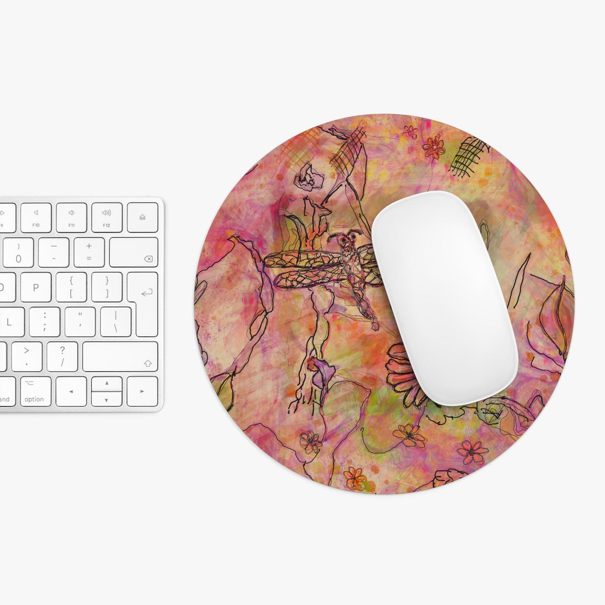 The Iridescent Dragonfly Dreams Collection by Miniaday Designs, LLC. Mouse Pad - Miniaday Designs, LLC.