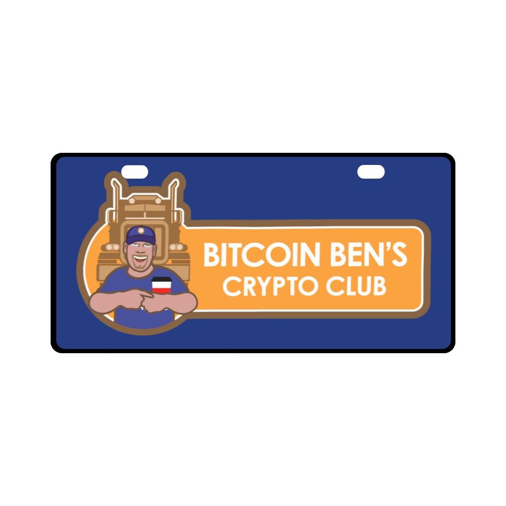 Miniaday Designs Bitcoin Ben Crypto Club License Plate - Miniaday Designs, LLC.