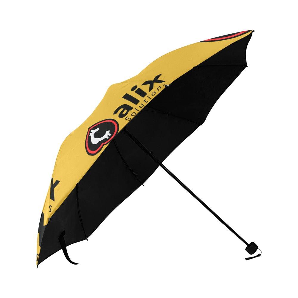 Miniaday Designs Calix Solutions Logo Gold Anti-UV Foldable Umbrella - Miniaday Designs, LLC.