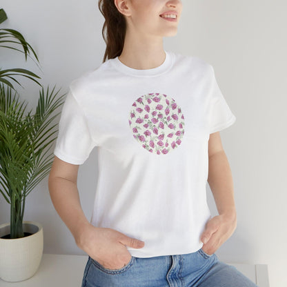 Romantic Rosette Reverie Collection by Miniaday Designs, LLC. Women's Jersey Short Sleeve Tee (S-3XL) - Miniaday Designs, LLC.