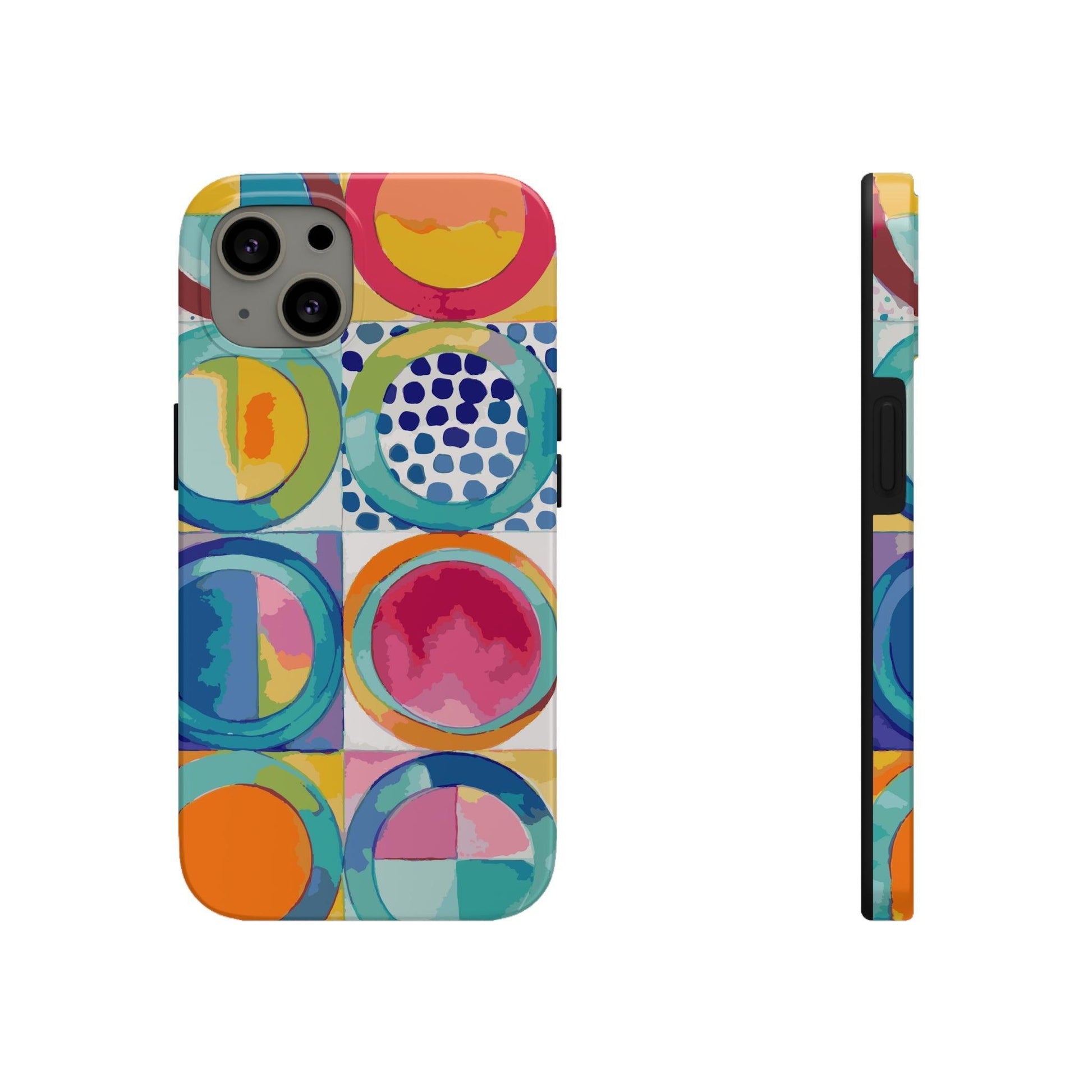 Vibrant Circle Mosaic Collection by Miniaday Designs, LLC. Tough Phone Cases, Case-Mate - Miniaday Designs, LLC.