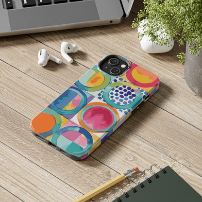 Vibrant Circle Mosaic Collection by Miniaday Designs, LLC. Tough Phone Cases, Case-Mate - Miniaday Designs, LLC.