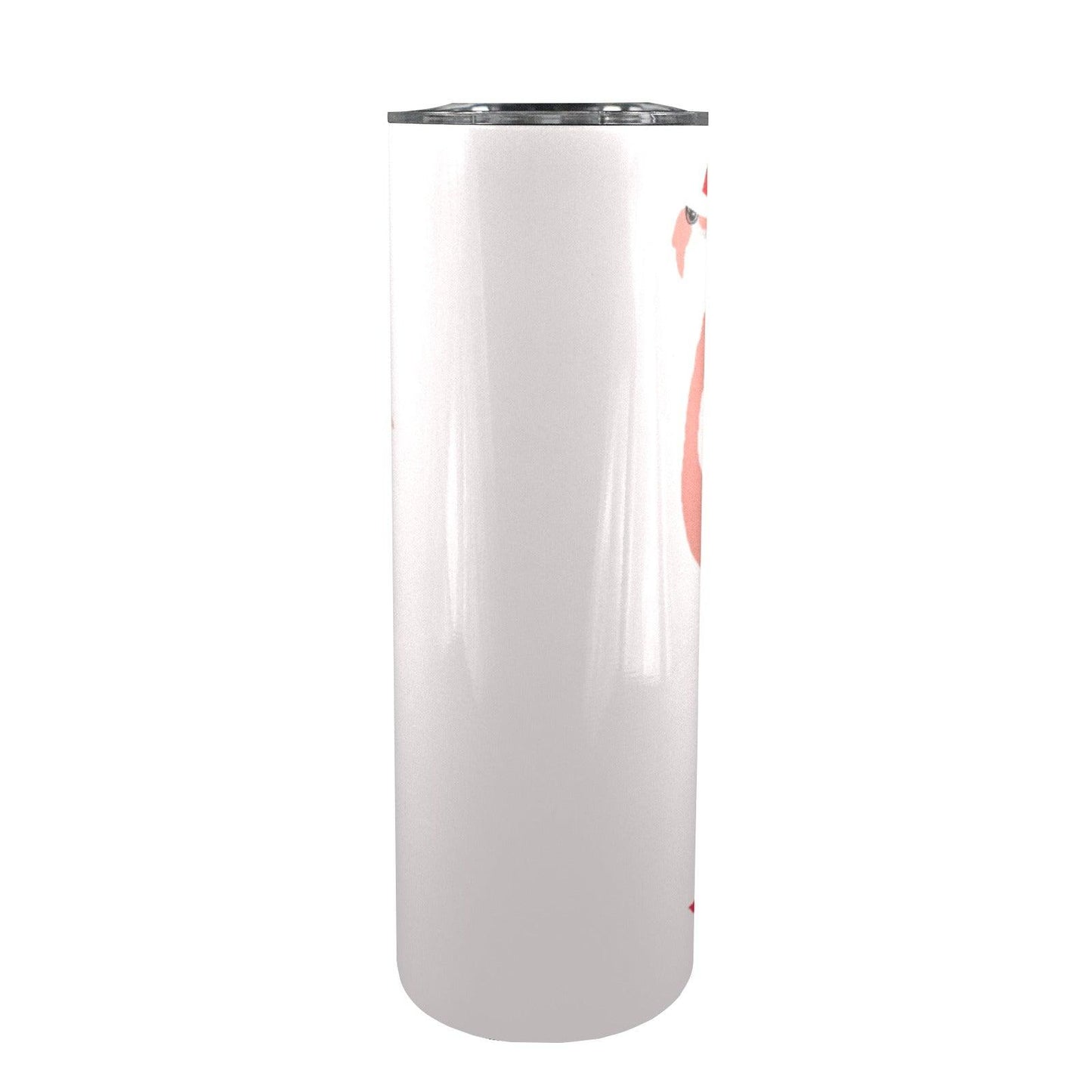 Miniaday Designs Santa Flamingoes 20oz Tall Skinny Tumbler with Lid and Straw - Miniaday Designs, LLC.