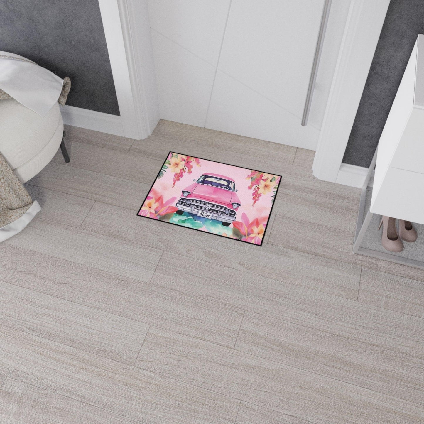 Pink Paradise Roadtrip Collection by Miniaday Designs, LLC. Heavy Duty Floor Mat - Miniaday Designs, LLC.