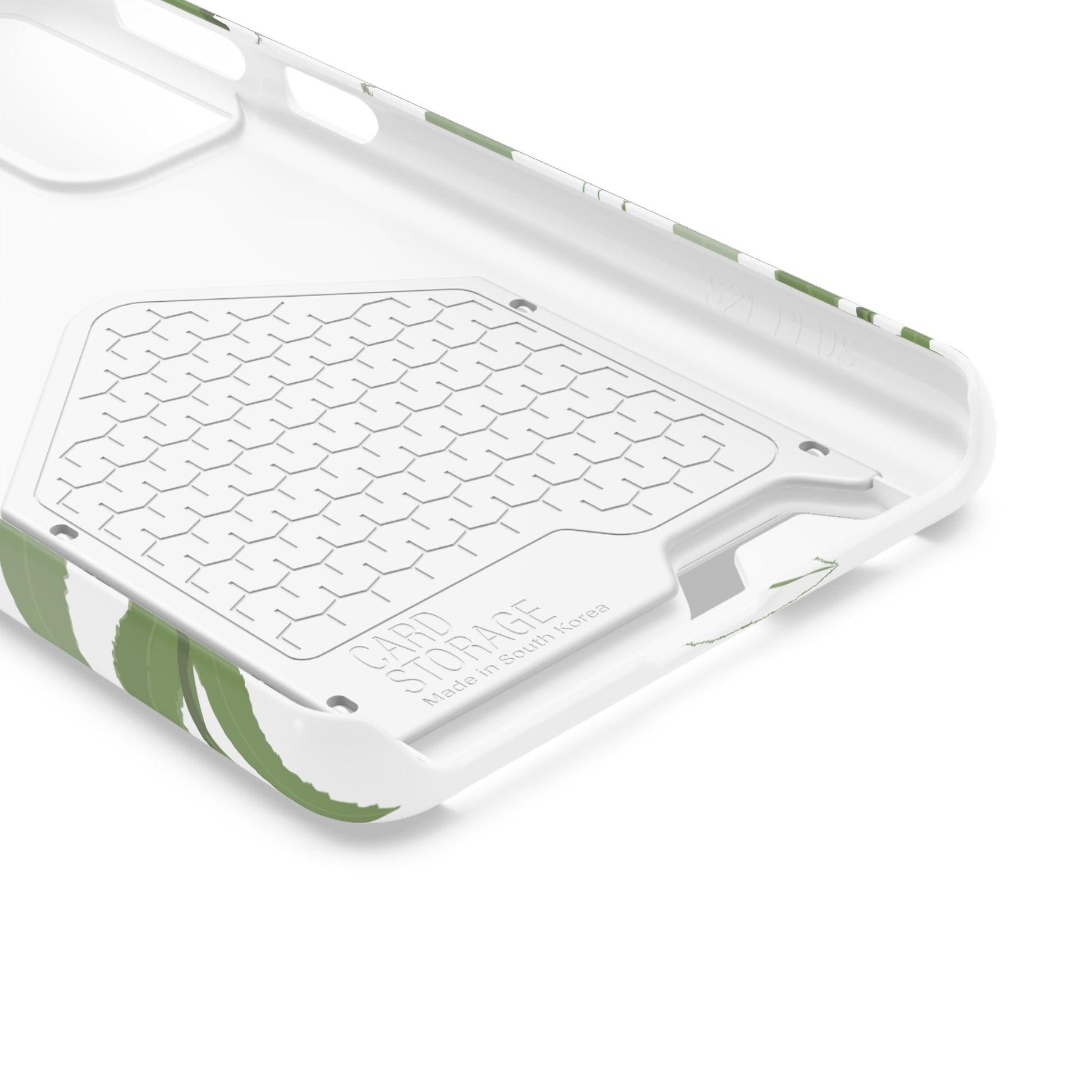 Serene Botanical Harmony Collection by Miniaday Designs, LLC. Phone Case With Card Holder - Miniaday Designs, LLC.