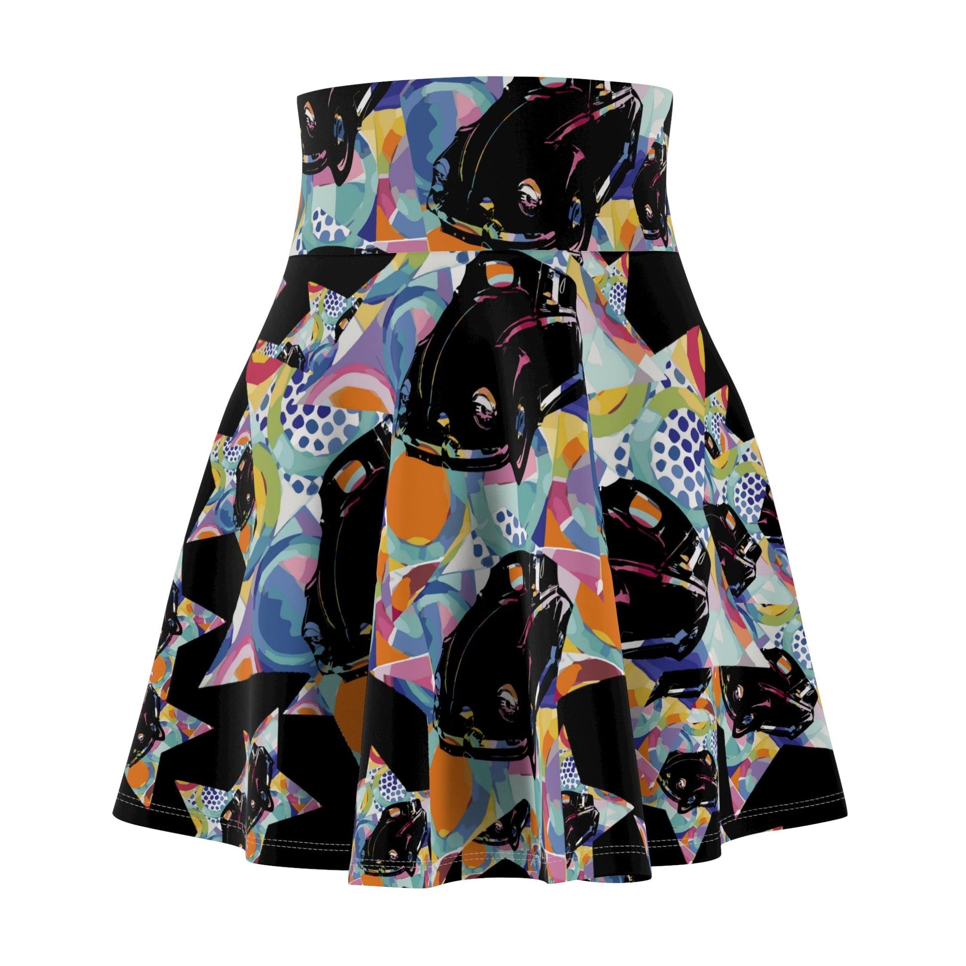 Miniaday Designs, LLC. Women's Skater Skirt (XS- 2XL) Stars and Cars Vibrant Collection - Miniaday Designs, LLC.