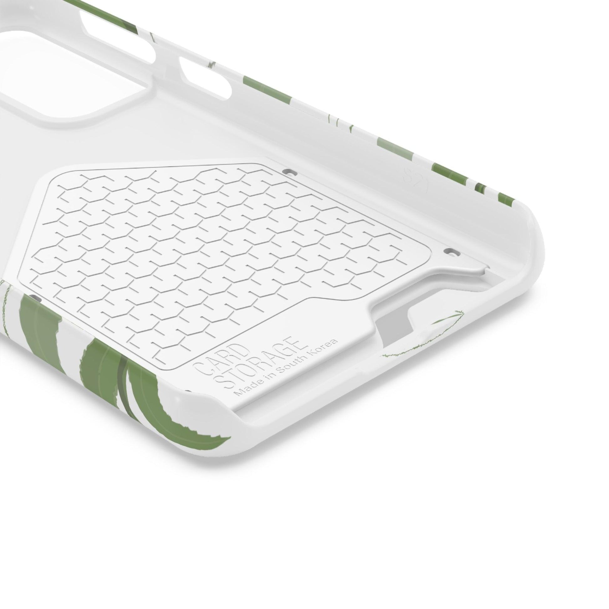 Serene Botanical Harmony Collection by Miniaday Designs, LLC. Phone Case With Card Holder - Miniaday Designs, LLC.
