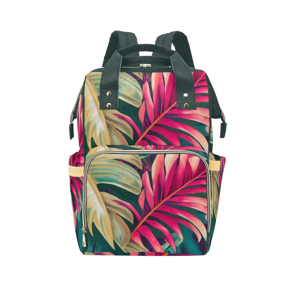 Miniaday Designs Tropical Heart Multi-Function Backpack(Model1688) Multicolor - Miniaday Designs, LLC.