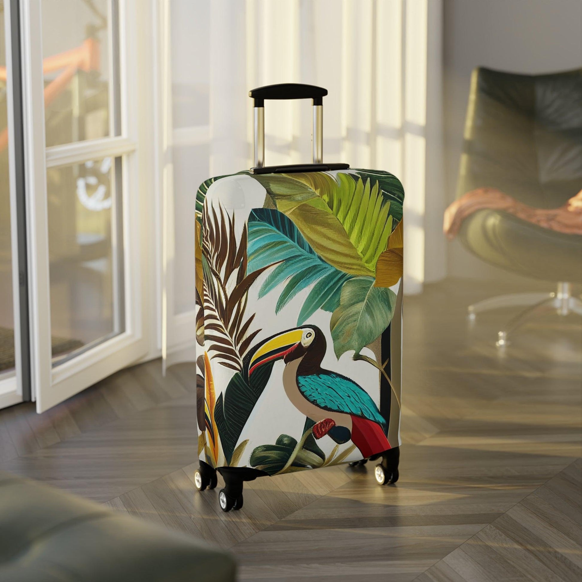 Miniaday Designs Cover for Luggage Tropical Toucan Multicolor - Miniaday Designs, LLC.