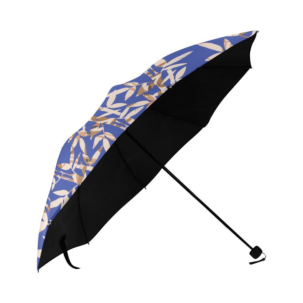 Miniaday Designs Bamboo Reflection on Blue Anti-UV Foldable Umbrella - Miniaday Designs, LLC.