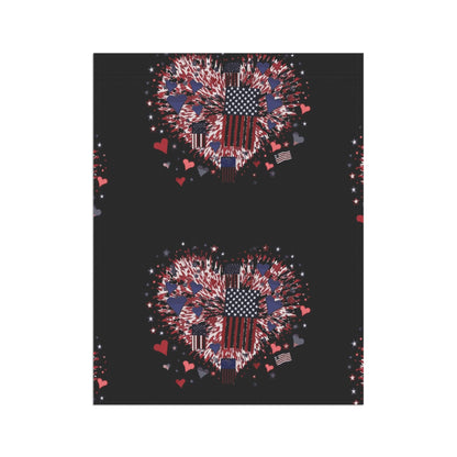 Patriotic Hearts of Valor Collection by Miniaday Designs LLC. Garden & House Banner - Miniaday Designs, LLC.