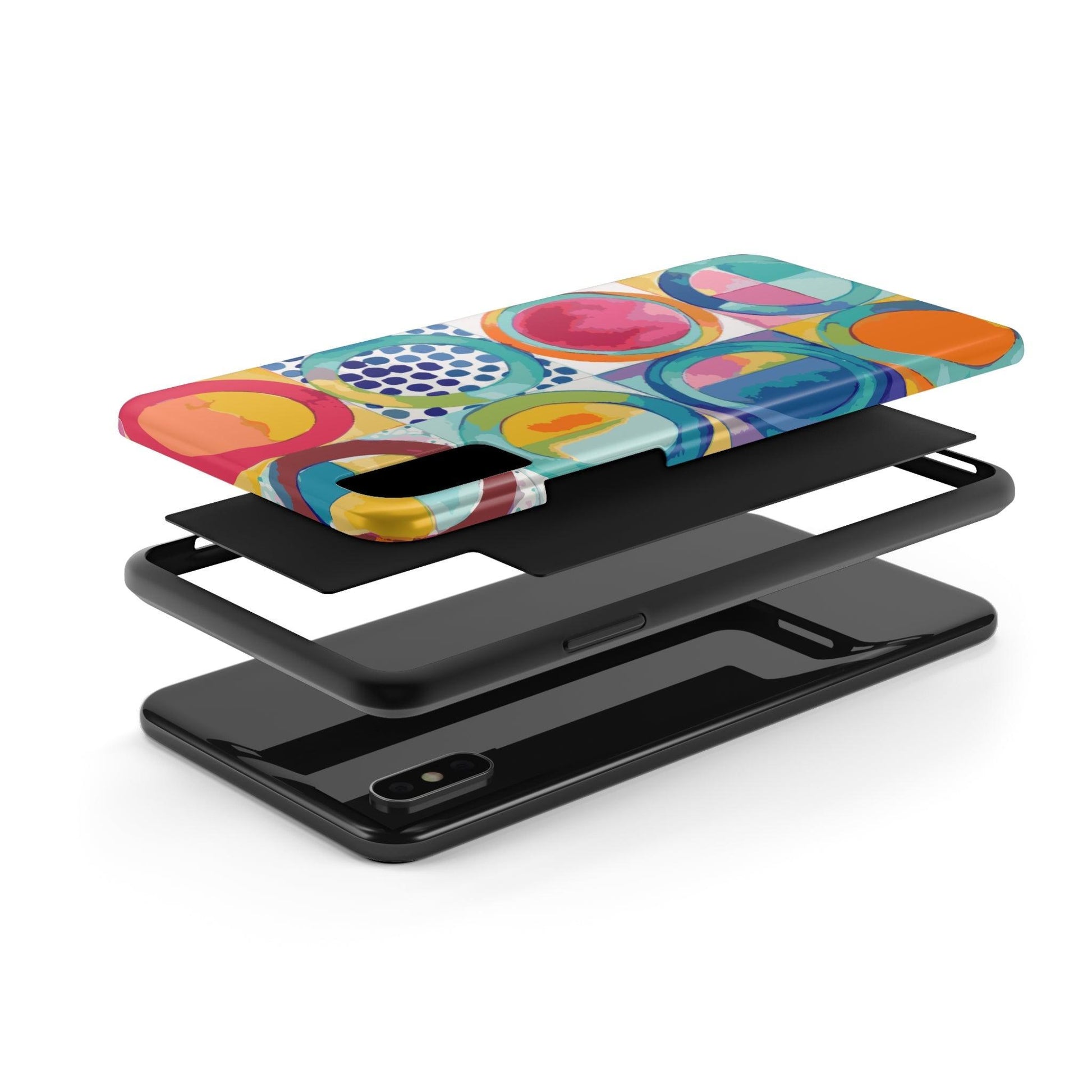 Vibrant Circle Mosaic Collection by Miniaday Designs, LLC. Tough Phone Cases, Case-Mate - Miniaday Designs, LLC.