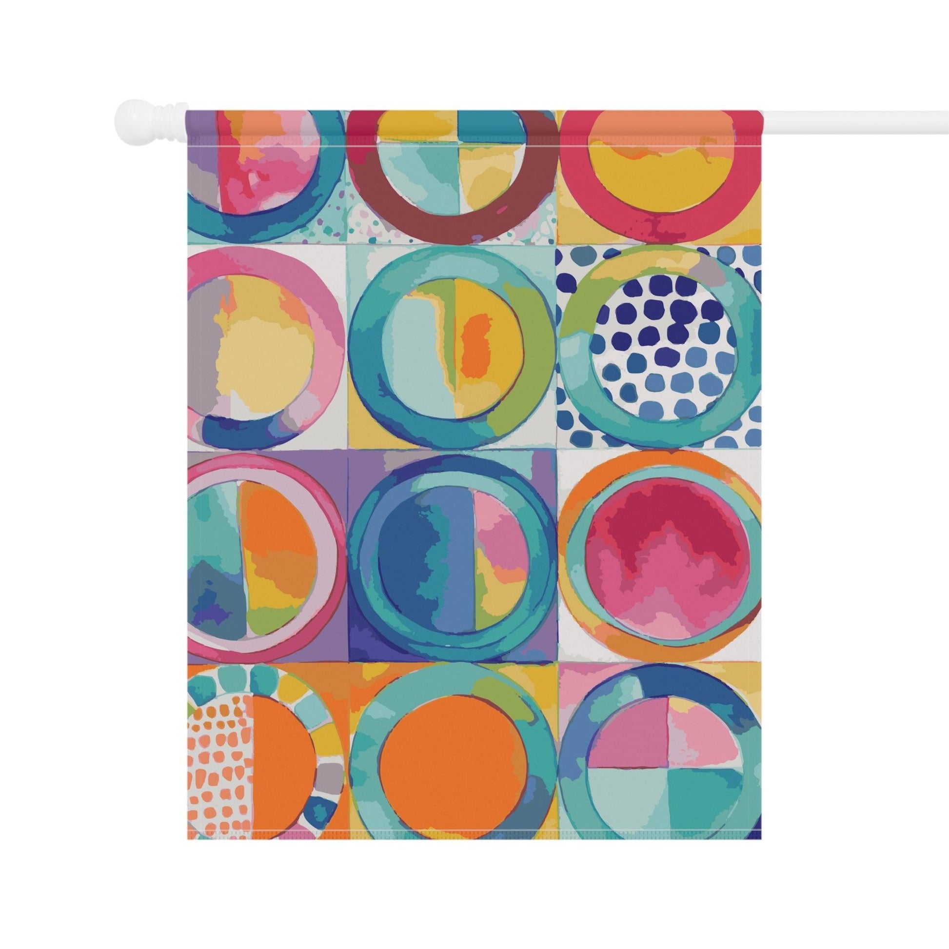 Vibrant Circle Mosaic Collection by Miniaday Designs, LLC. Garden & House Banner - Miniaday Designs, LLC.