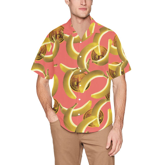 Miniaday Designs Bananas and Bitcoin Hawaiian Shirts