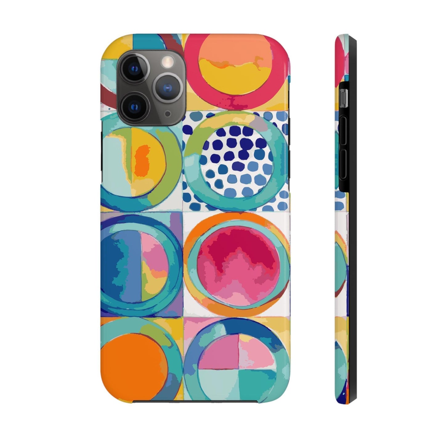Vibrant Circle Mosaic Collection by Miniaday Designs, LLC. Tough Phone Cases, Case-Mate - Miniaday Designs, LLC.
