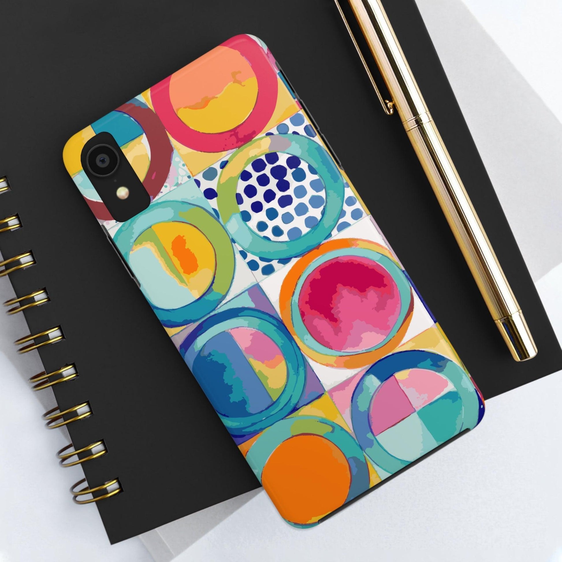 Vibrant Circle Mosaic Collection by Miniaday Designs, LLC. Tough Phone Cases, Case-Mate - Miniaday Designs, LLC.