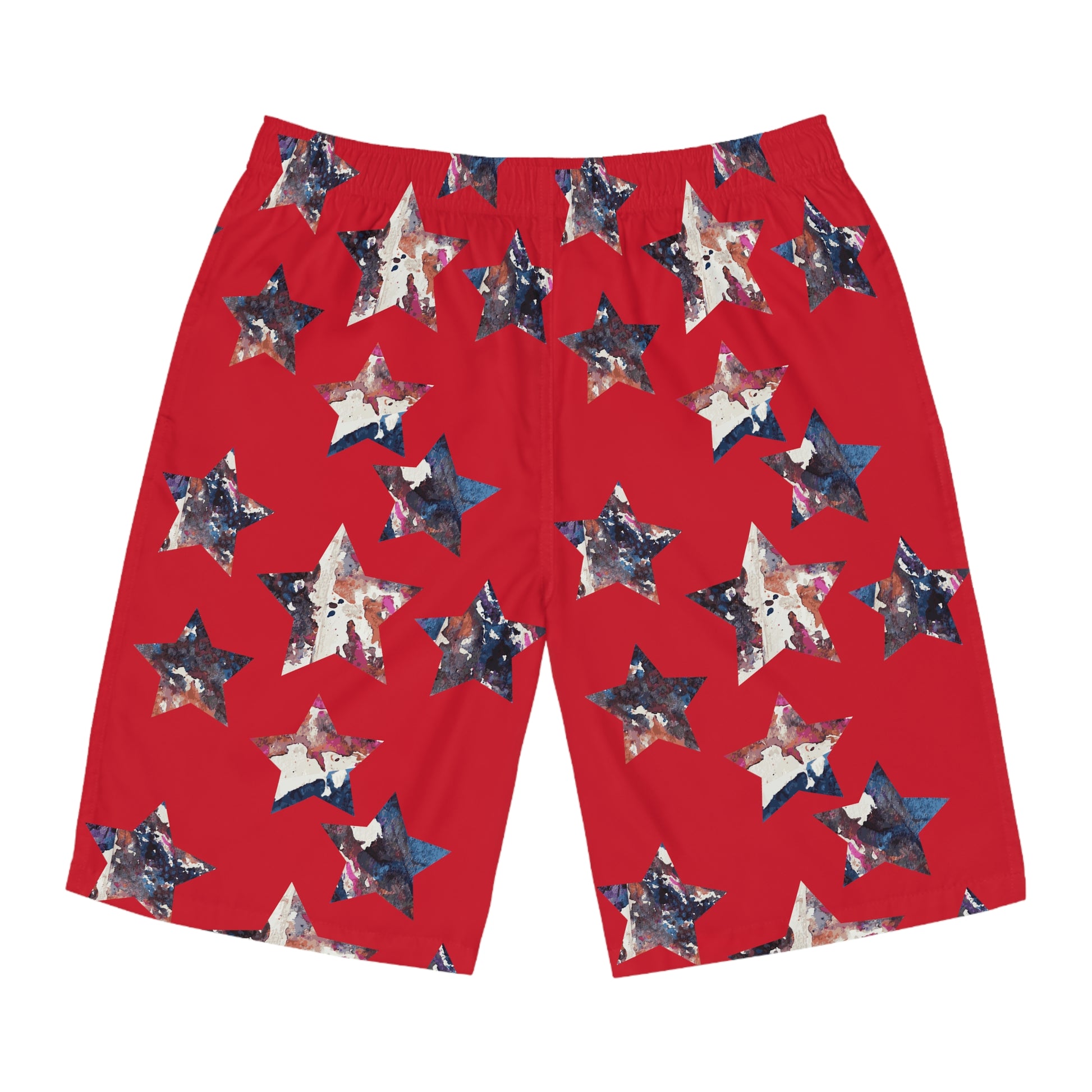 Miniaday Designs Men's Board Shorts Red Americana - Miniaday Designs, LLC.