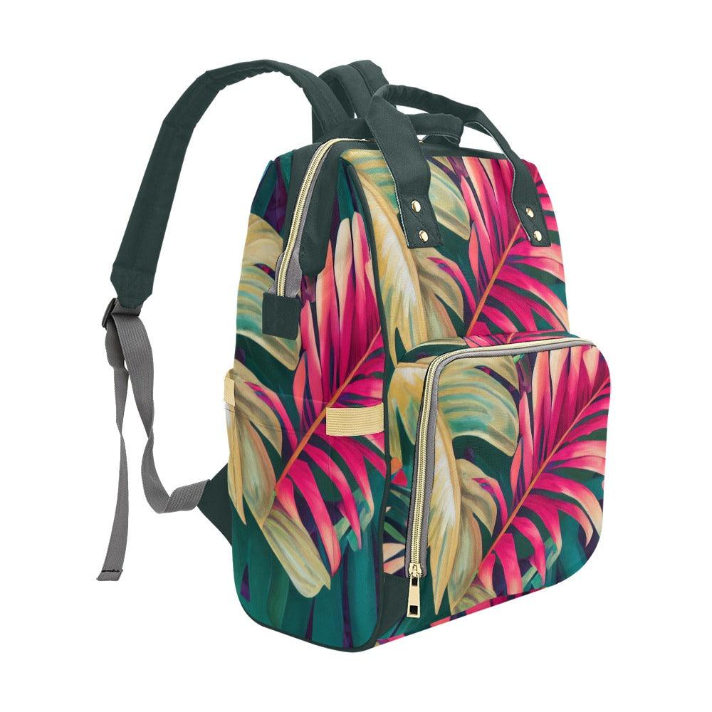 Miniaday Designs Tropical Heart Multi-Function Backpack(Model1688) Multicolor - Miniaday Designs, LLC.