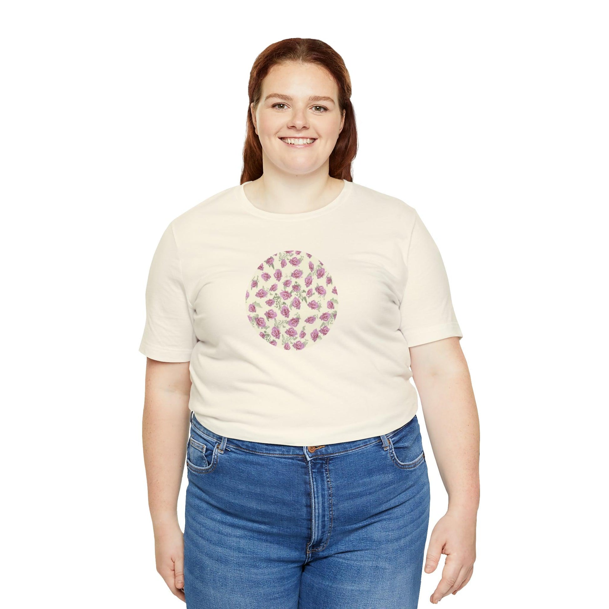 Romantic Rosette Reverie Collection by Miniaday Designs, LLC. Women's Jersey Short Sleeve Tee (S-3XL) - Miniaday Designs, LLC.