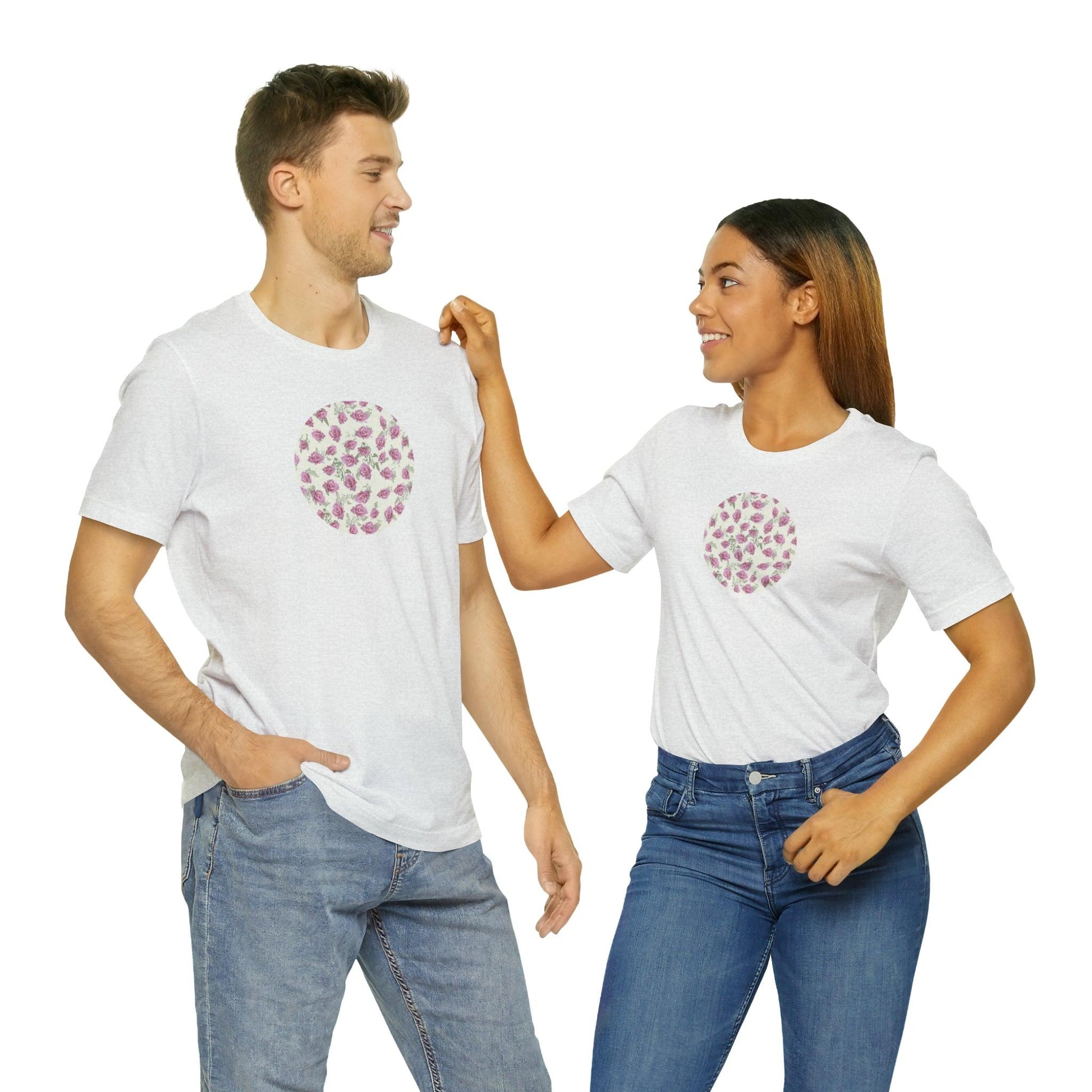 Romantic Rosette Reverie Collection by Miniaday Designs, LLC. Women's Jersey Short Sleeve Tee (S-3XL) - Miniaday Designs, LLC.