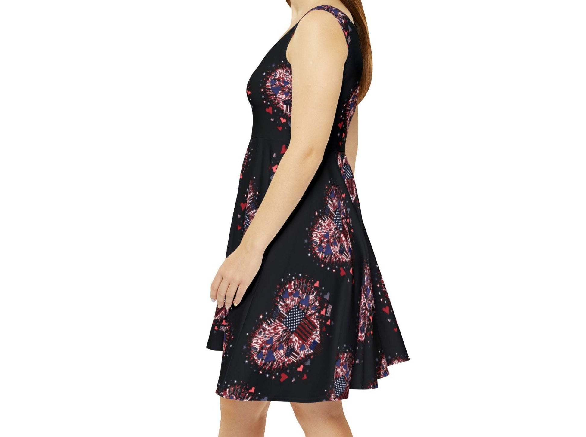 Patriotic Hearts of Valor Collection by Miniaday Designs, LLC. Skater Dress - Miniaday Designs, LLC.