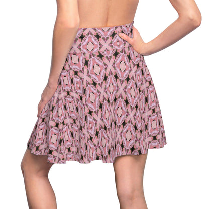 Neoclassical Crystal Mosaic Collection by Miniaday Designs, LLC. Women's Skater Skirt (XS-2XL) - Miniaday Designs, LLC.