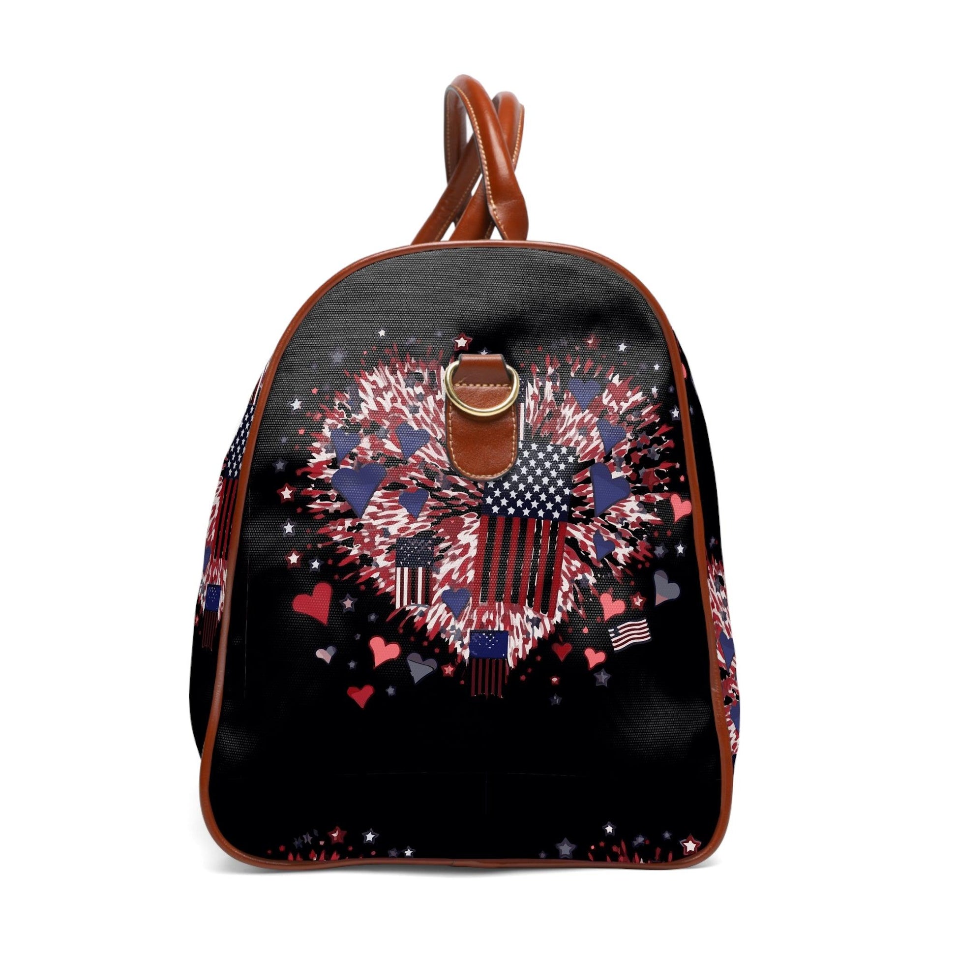 Patriotic Hearts of Valor Collection by Miniaday Designs, LLC. Waterproof Travel Bag - Miniaday Designs, LLC.