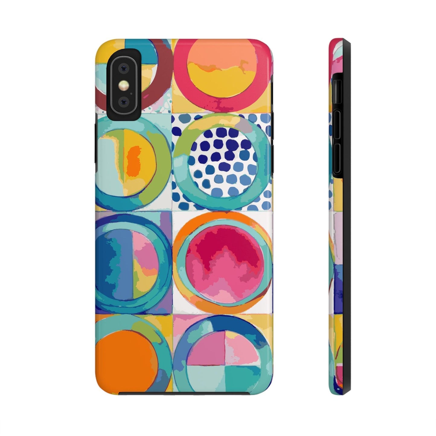 Vibrant Circle Mosaic Collection by Miniaday Designs, LLC. Tough Phone Cases, Case-Mate - Miniaday Designs, LLC.