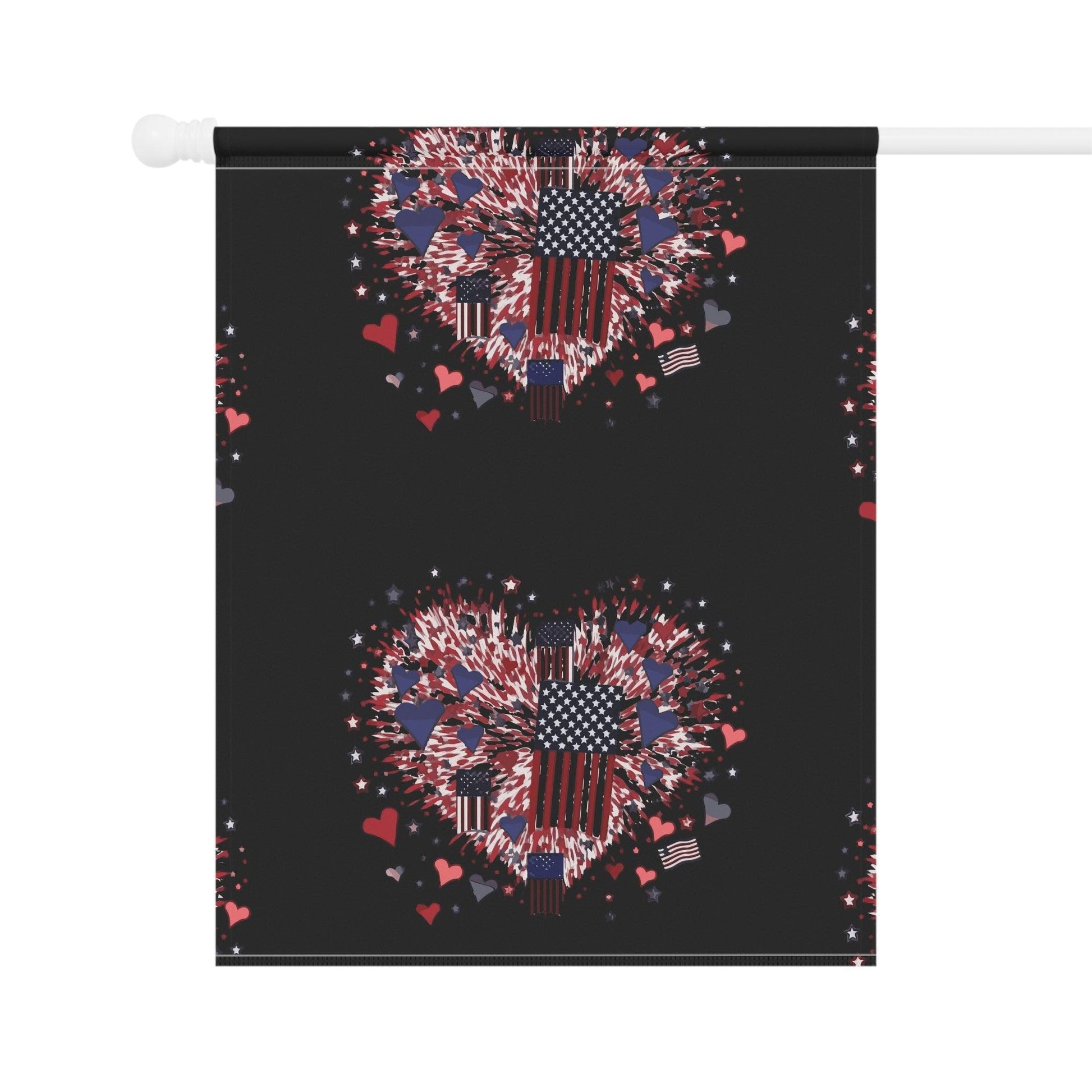 Patriotic Hearts of Valor Collection by Miniaday Designs LLC. Garden & House Banner - Miniaday Designs, LLC.