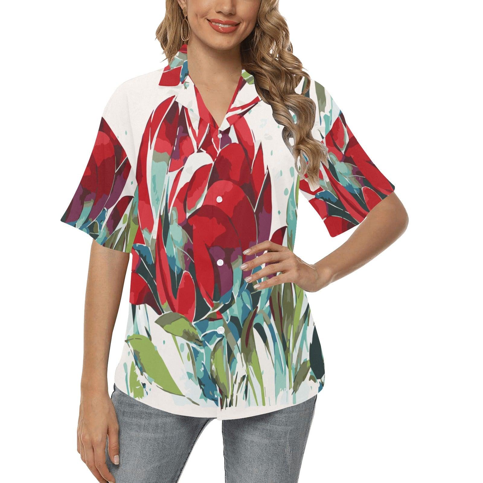 Miniaday Designs Women's Hawaiian Shirts 7 Styles - Miniaday Designs, LLC.