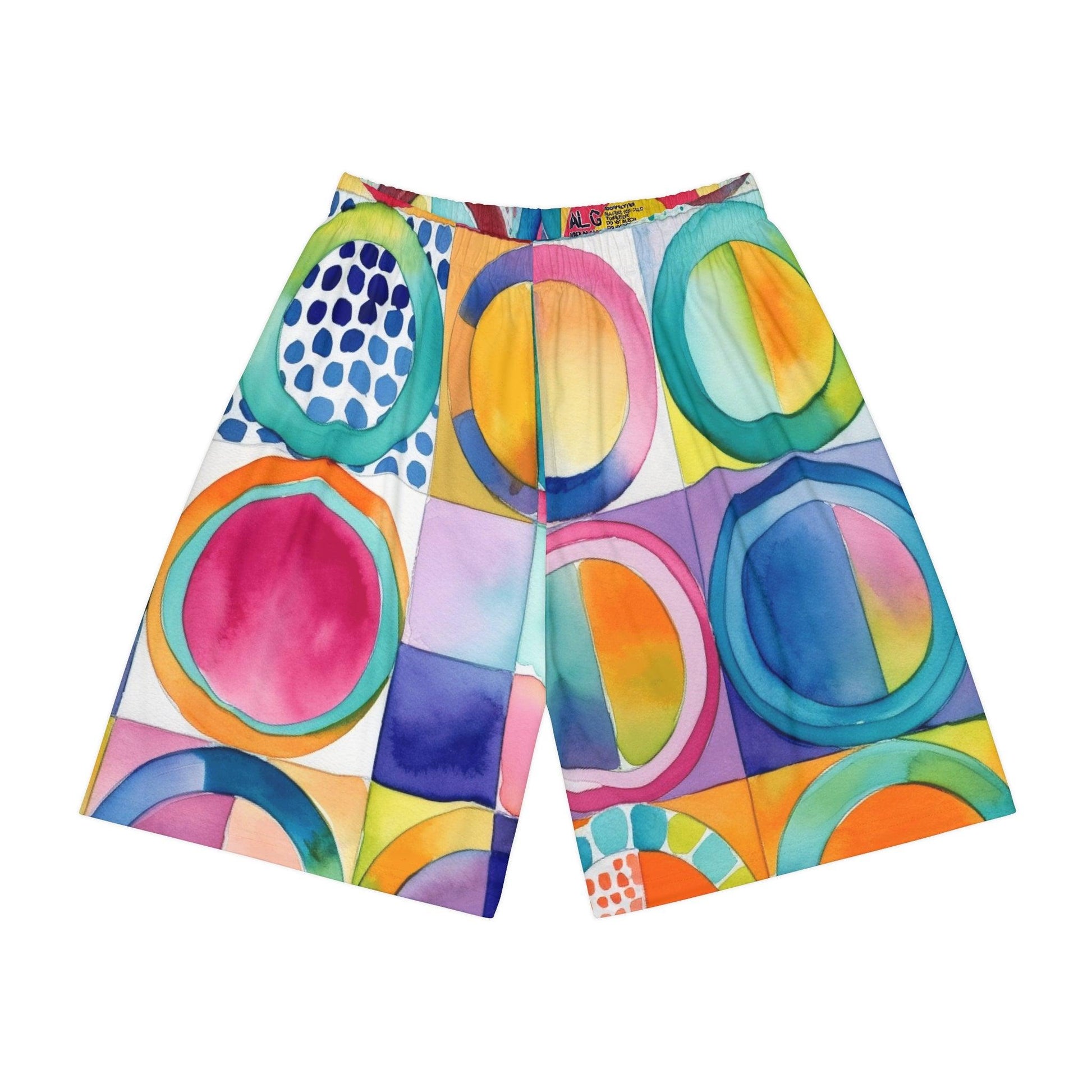 Vibrant Circle Mosaic Collection by Miniaday Designs, LLC. Men’s Sports Shorts (AOP) - Miniaday Designs, LLC.
